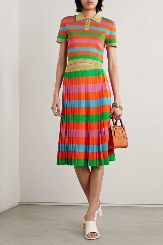 SUNNY STRIPED SKIRT SET