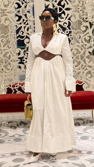 SHENAIE WHITE SKIRT SET