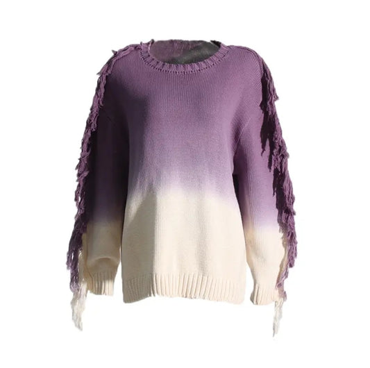 “Winter” Fringe Sweater