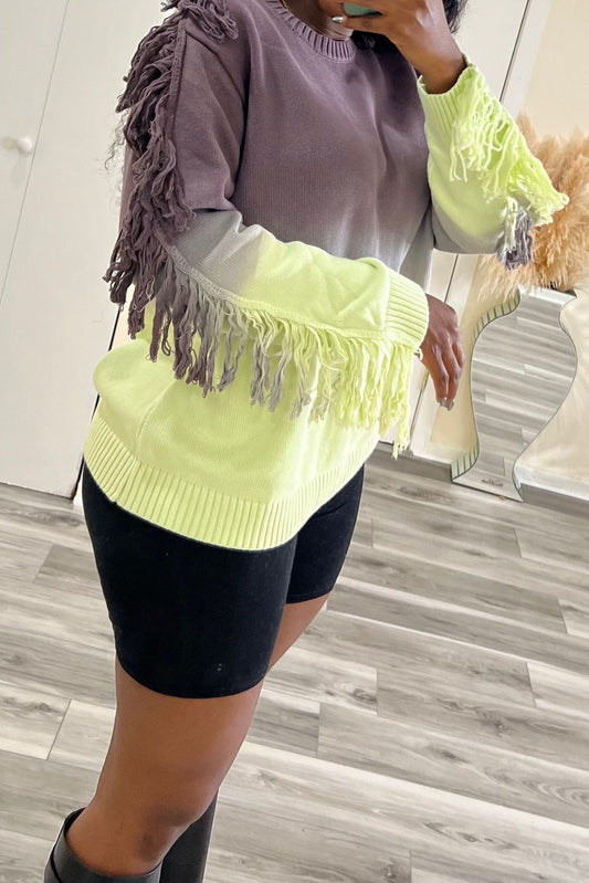 “Winter” Fringe Sweater