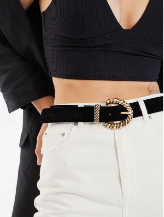 Suede Belt (Black)