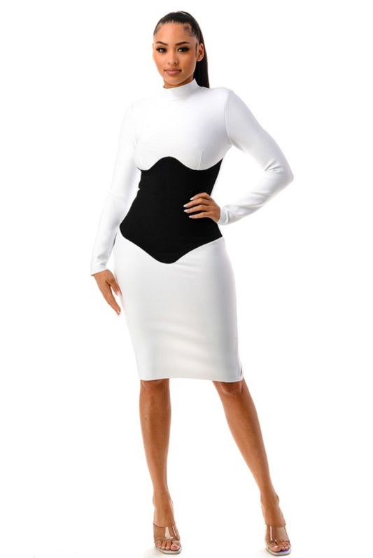 SWEETHEART || MIDI DRESS (White)