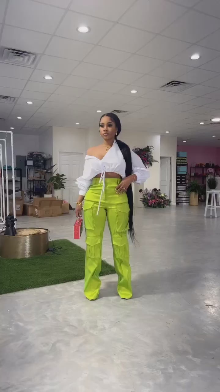 Posh Cargo Pants (Lime)