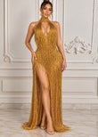AMETHYST FRINGE MAXI DRESS