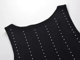 NOIR PEARL FRINGE MAXI DRESS