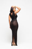 CRYSTAL QUEEN DRESS IN BLACK