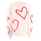 LOVE HEART PATTERN JUMPER (WHITE)