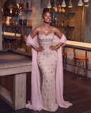 AMORA BLUSH CRYSTAL MAXI GOWN