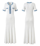 SHENAIE KNITTED DRESS IN WHITE