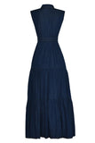 Cargo Denim Maxi Dress