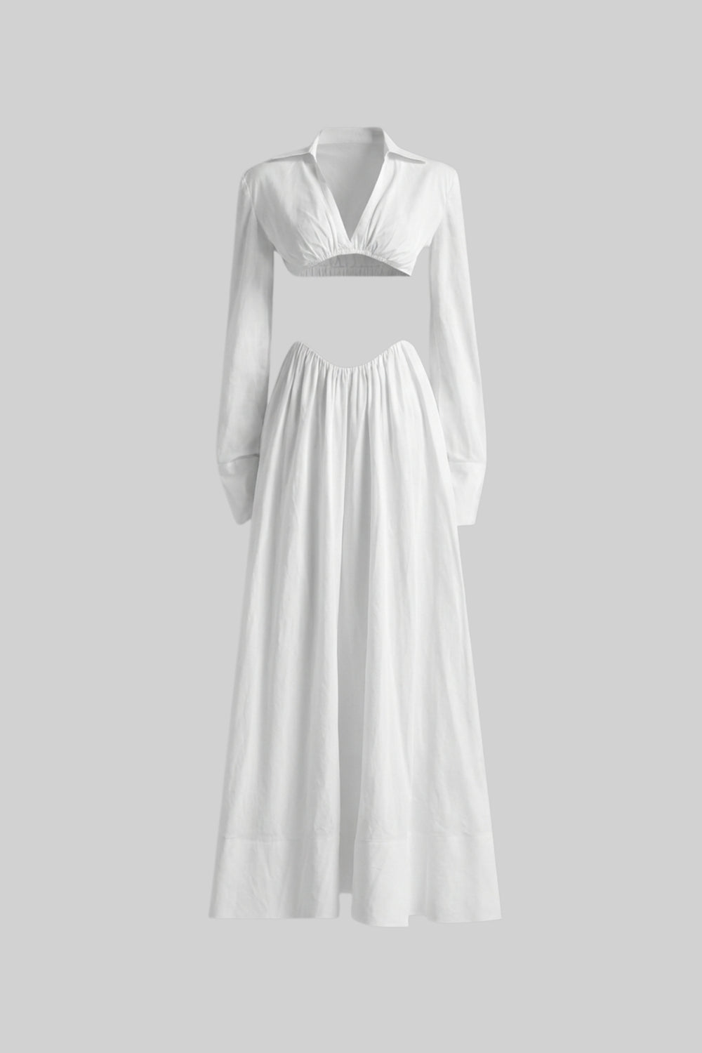 SHENAIE WHITE SKIRT SET