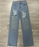 ELEGANT LIGHT DENIM JEANS