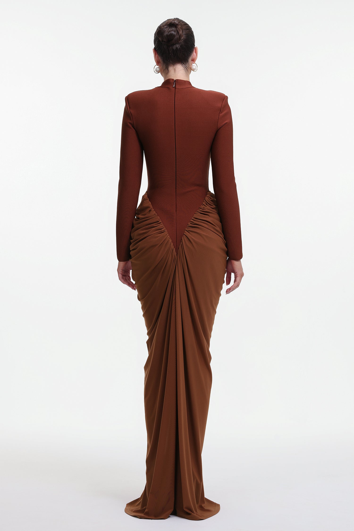 ANNA MAXI DRESS IN BROWN