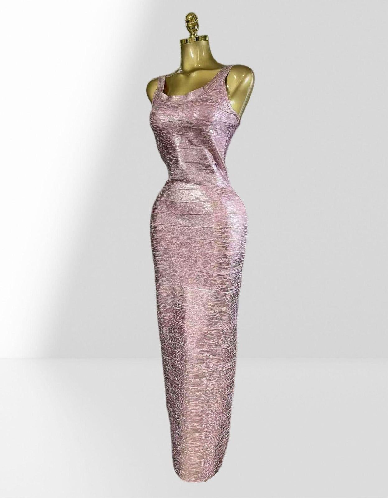 AURELIA PINK BANDAGE MAXI DRESS