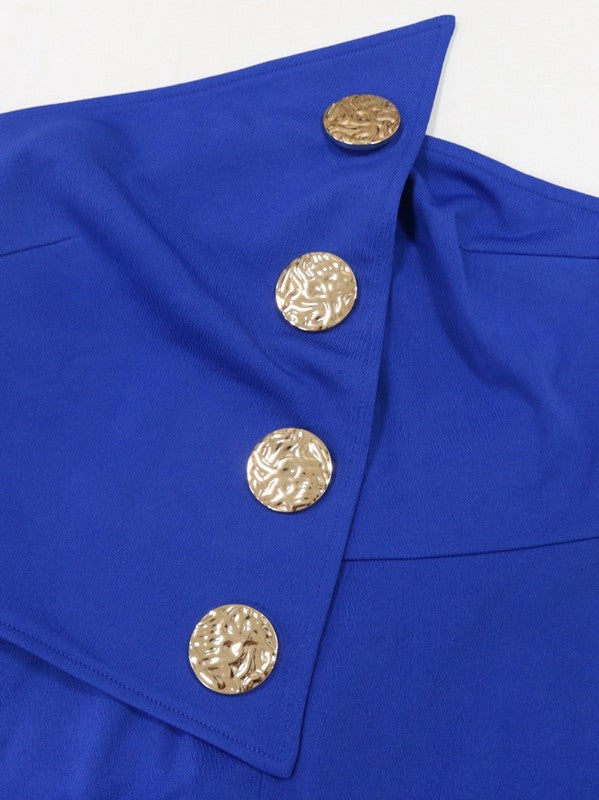BILLIE ASYMMETRICAL GOLD BUTTON JUMPSUIT