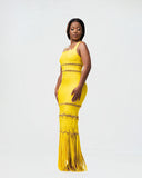 SOLARA TASSEL BANDAGE GOWN
