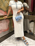 SHENAIE KNITTED DRESS IN WHITE