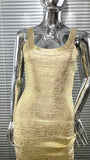 AURELIA GOLD BANDAGE MAXI DRESS