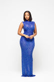 CRYSTAL QUEEN DRESS IN BLUE