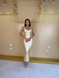 AURELIA GOLD BANDAGE MAXI DRESS