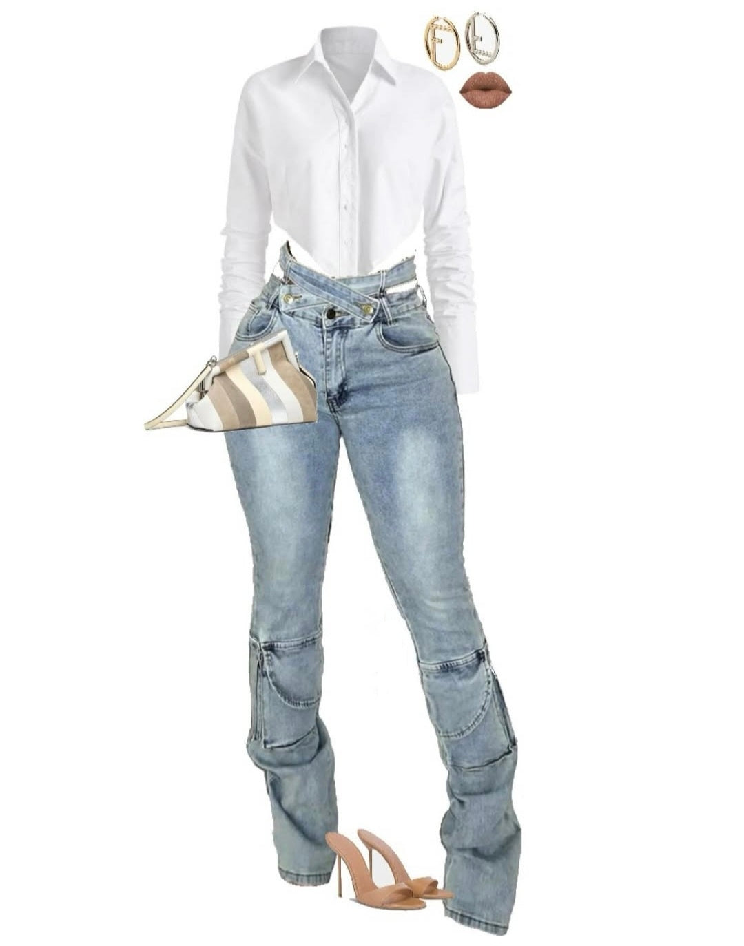 Cross Over Cargo Jeans