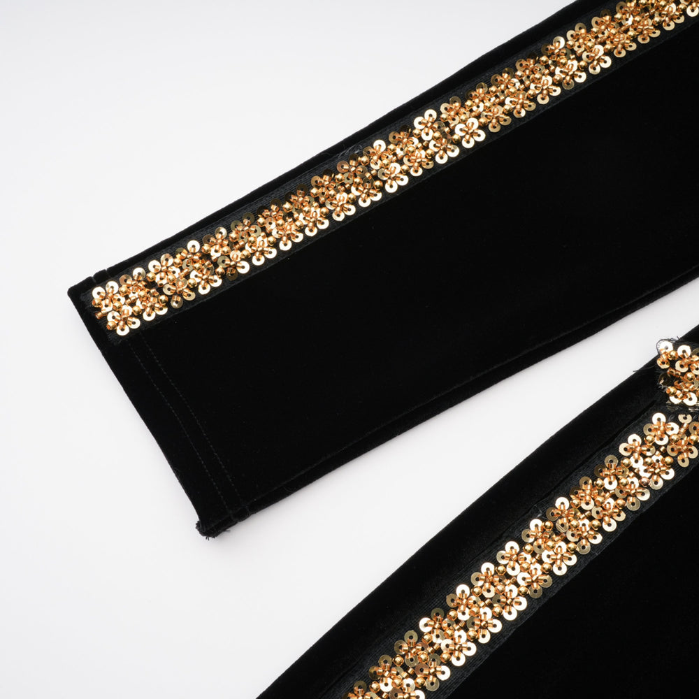 KEKE EMBELLISHED VELVET MAXI DRESS