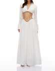SHENAIE WHITE SKIRT SET