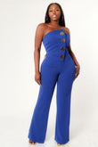 BILLIE ASYMMETRICAL GOLD BUTTON JUMPSUIT