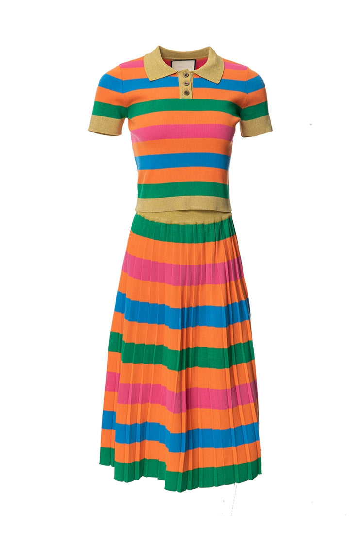 SUNNY STRIPED SKIRT SET