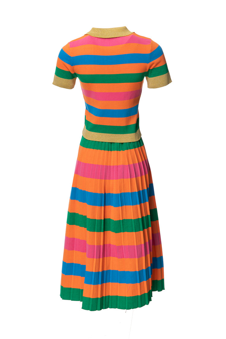 SUNNY STRIPED SKIRT SET