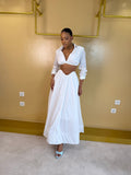 SHENAIE WHITE SKIRT SET