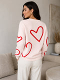 LOVE HEART PATTERN JUMPER (WHITE)