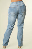 CUTOUT DISRESSED JEANS