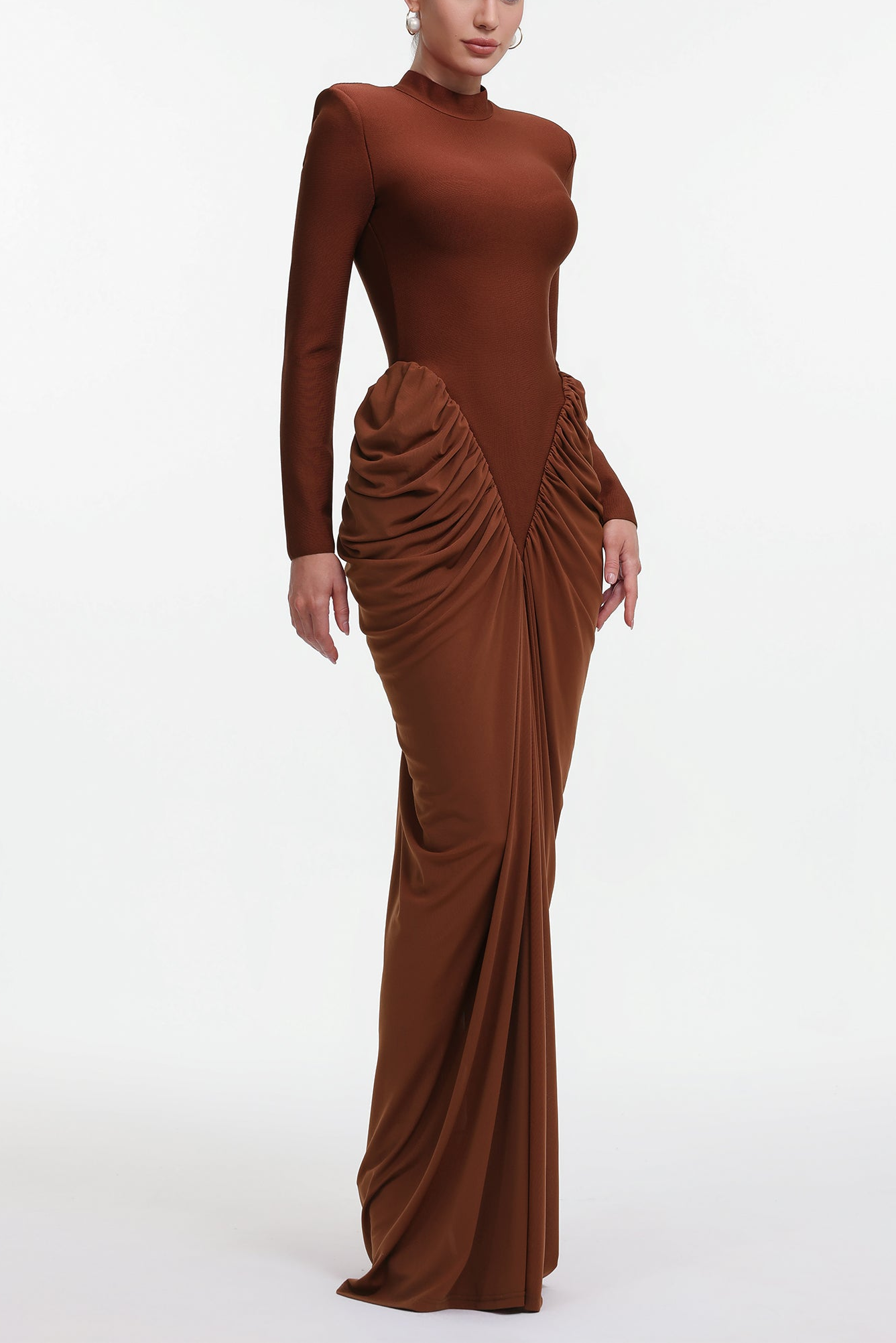 ANNA MAXI DRESS IN BROWN