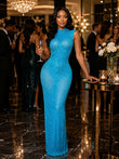 CRYSTAL QUEEN DRESS IN LIGHT BLUE