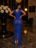 CRYSTAL QUEEN DRESS IN BLUE