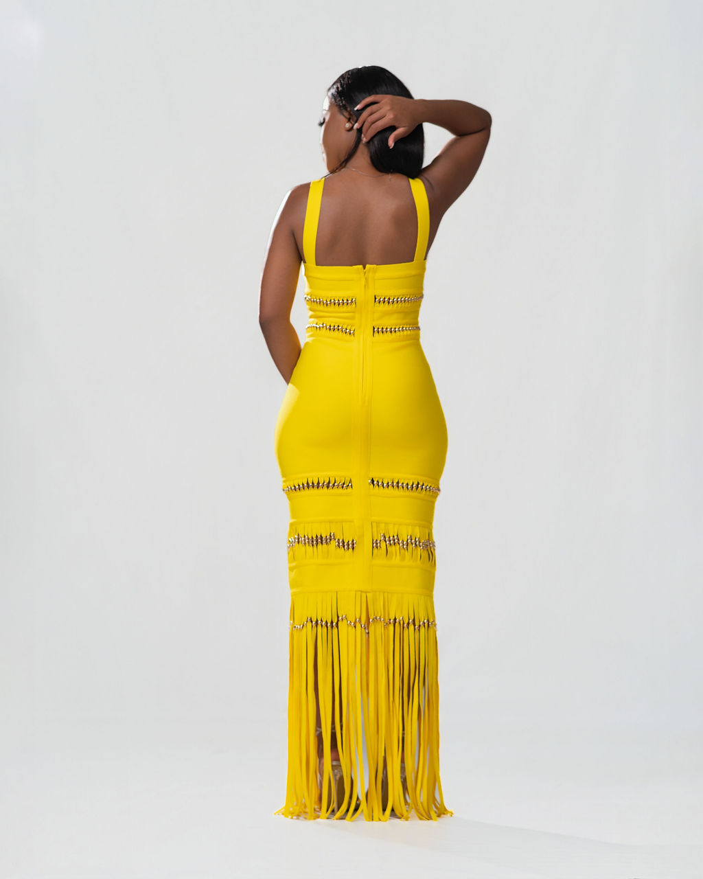 SOLARA TASSEL BANDAGE GOWN