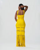 SOLARA TASSEL BANDAGE GOWN