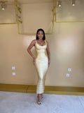 AURELIA GOLD BANDAGE MAXI DRESS