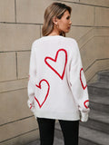 LOVE HEART PATTERN JUMPER (WHITE)