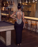 NOIR CRYSTELLE GOWN