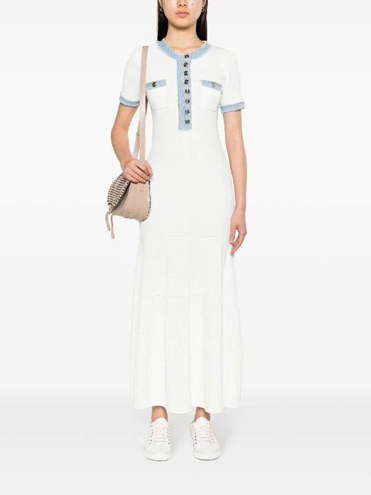 SHENAIE KNITTED DRESS IN WHITE