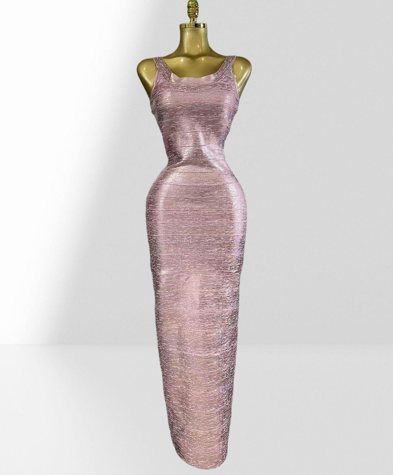 AURELIA PINK BANDAGE MAXI DRESS