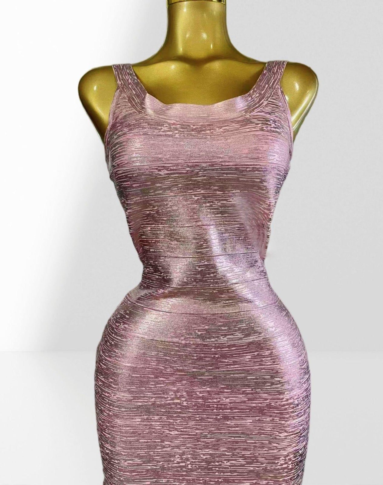 AURELIA PINK BANDAGE MAXI DRESS
