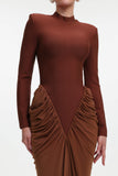 ANNA MAXI DRESS IN BROWN