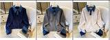 HARPER DENIM COLLAR KNIT SWEATER (Neutral)