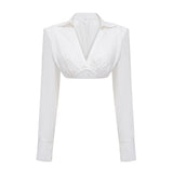 SHENAIE WHITE SKIRT SET