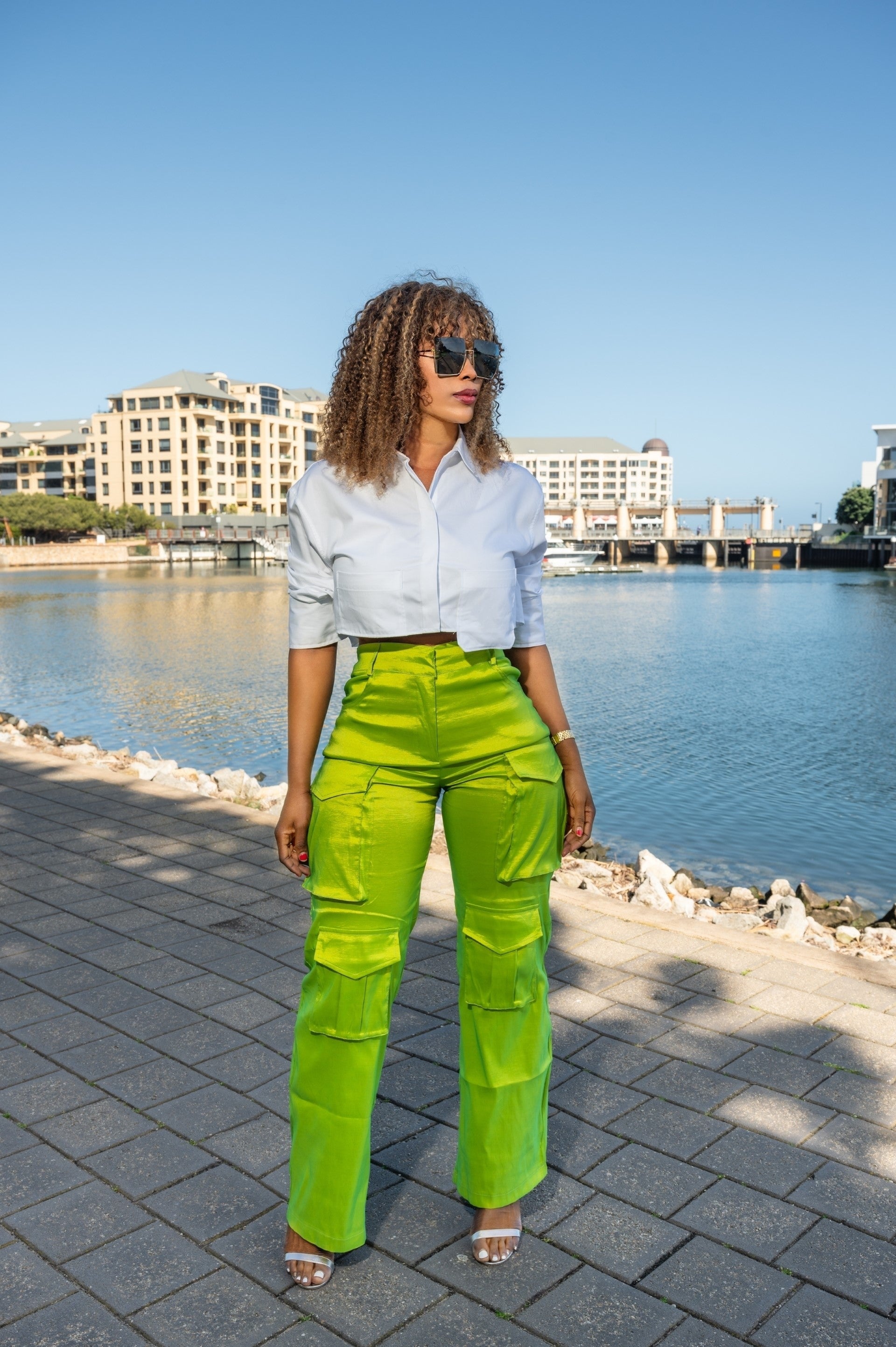 Posh Cargo Pants (Lime)